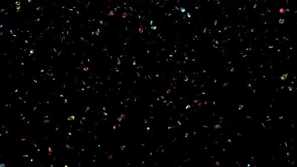 Colorful Glossy Glittering Confetti Falling Animation ParticleSeamles Loopable Animation 4K