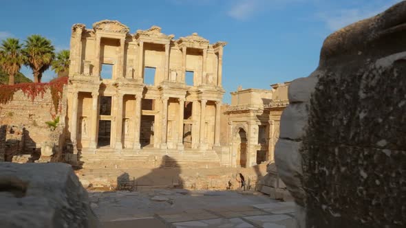 Celsus Library in Ancient City Ephesus Turkey