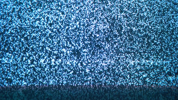 A Flickering, Analog TV Signal. VHS Retro Recording Video Cassettes, TV Channels