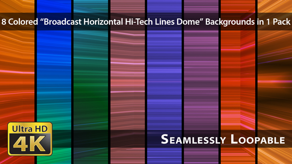 Broadcast Horizontal Hi-Tech Lines Dome - Pack 03