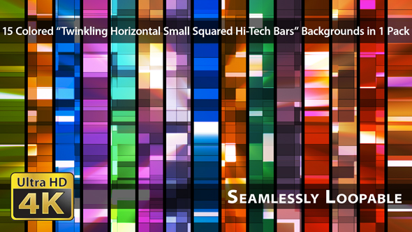 Twinkling Horizontal Small Squared Hi-Tech Bars - Pack 03 alt