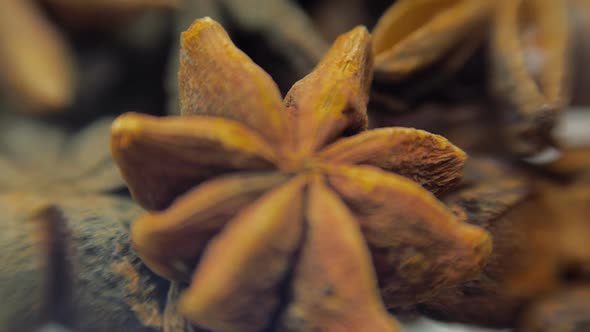 Fragrant, Aromatic, Natural And Good For Health Anise Star-Shaped Lie On A Table 4