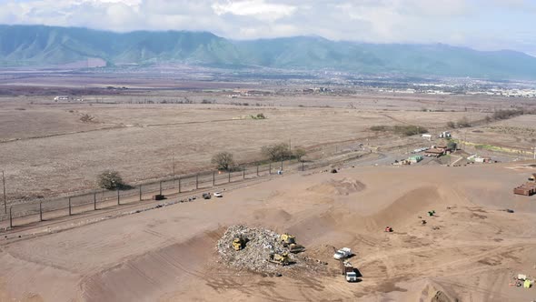 Landfill on Hawaii Tropical Island USA