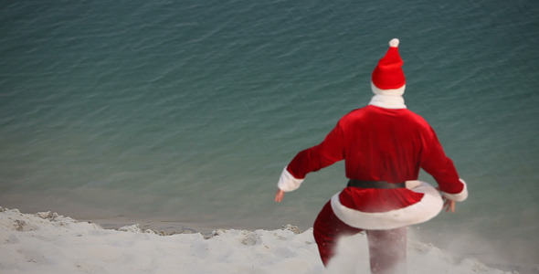 Santa At Beach