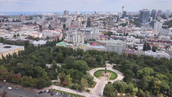 Kyiv, Ukraine Aerial View of the City. Kiev