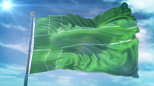 4K 3D Ladonia Flag