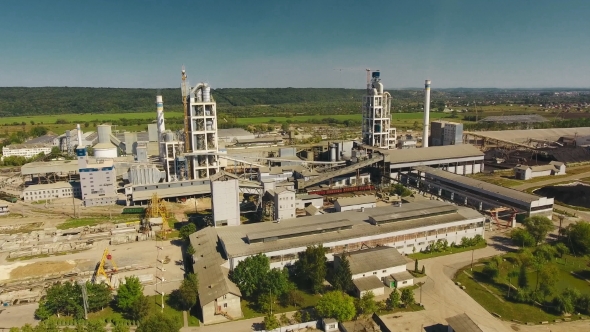 Aerial Shot Factory Cement