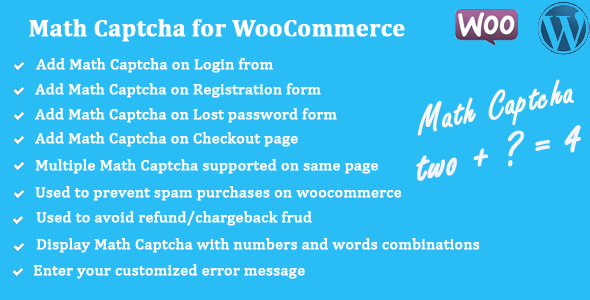 Math Captcha for WooCommerce