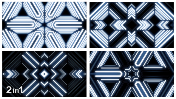 Glow Neon White Lights Abstraction (2-Pack) alt