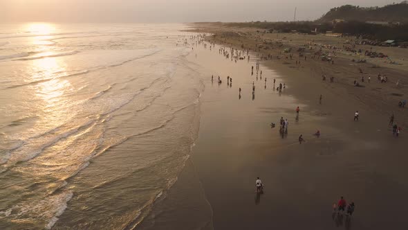 Sandy Beach Near the Ocean Yogyakarta