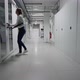 Woman entering to server room - VideoHive Item for Sale