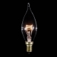 Candle Shaped Lamp Light Bulb Flickers Over Black Background - VideoHive Item for Sale