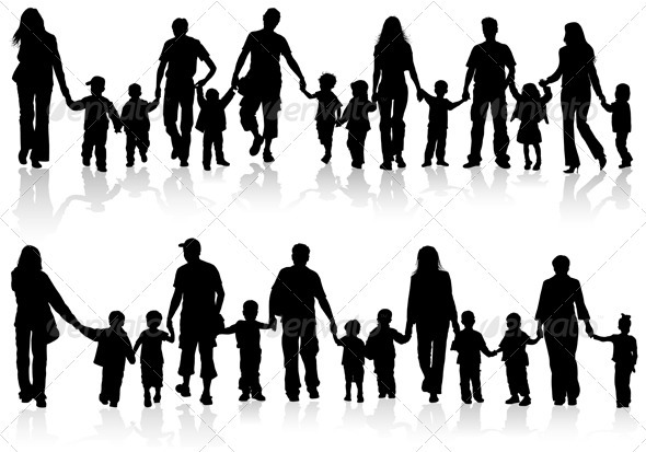 Collect family silhouettes