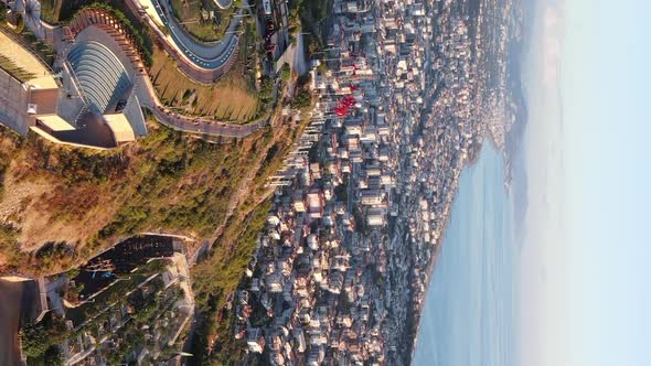 Vertical Video Alanya Turkey  a Resort Town on the Seashore