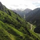 A beautiful green trail in the mountains of the Trans-Ili Alatau. Aerial video. Japanese Road. - VideoHive Item for Sale