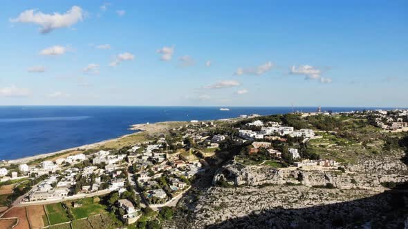 Aerial drone hyperlapse video from Malta, Gharghur and surroundings.