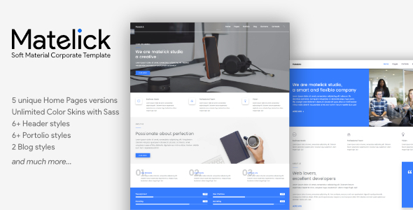 Matelick - Soft Material Corporate HTML Template