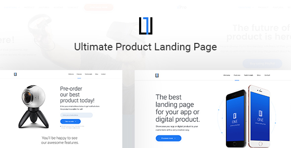 One - Ultimate Product Landing Page PSD