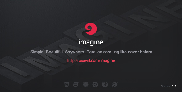 Imagine - Parallax Scroll Effects and Parallax Animations
