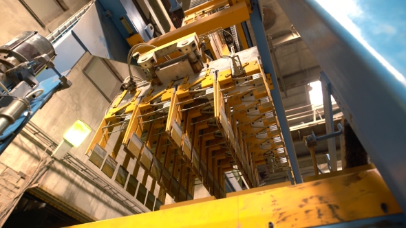 Transporting Finished Batches Of Bricks At Factory