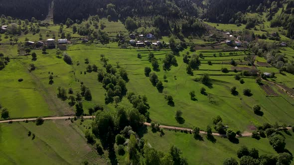 Mountain villages and alpine meadows