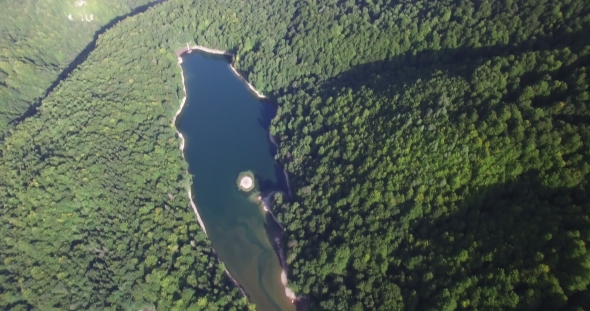 Aerial View Of Biogradsko Lake, Biogradska Gora National Park In Montenegro