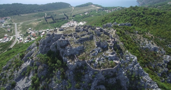 Medieval Fortress Haj-Nehaj In Sutomore, Montenegro