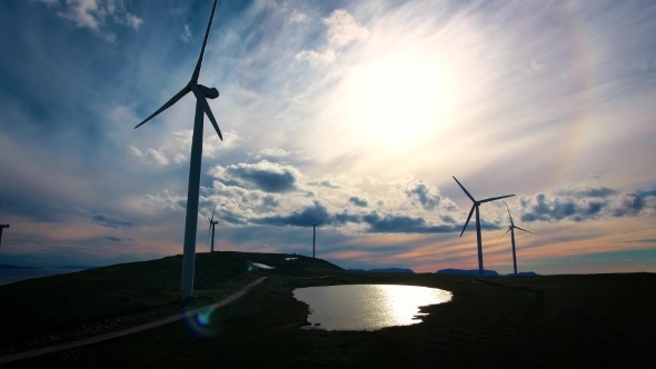 Windmills For Electric Power Production Havoygavelen Windmill Park Norway