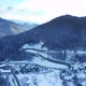 Aerial drone view of highway in winter - VideoHive Item for Sale