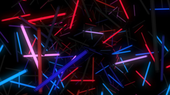 Neon Lamps Space Flight VJ Loop