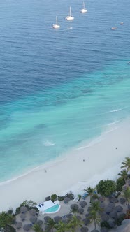 Beach on the Coast of Zanzibar Island Tanzania