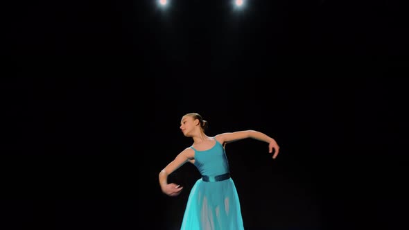 Teenage Girl Dancing in Ballet