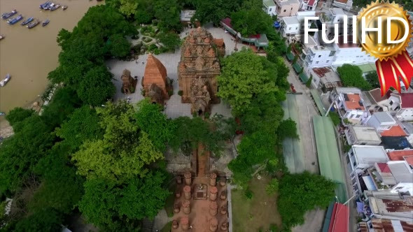 Aerial View of the Complex of Ancient Towers of