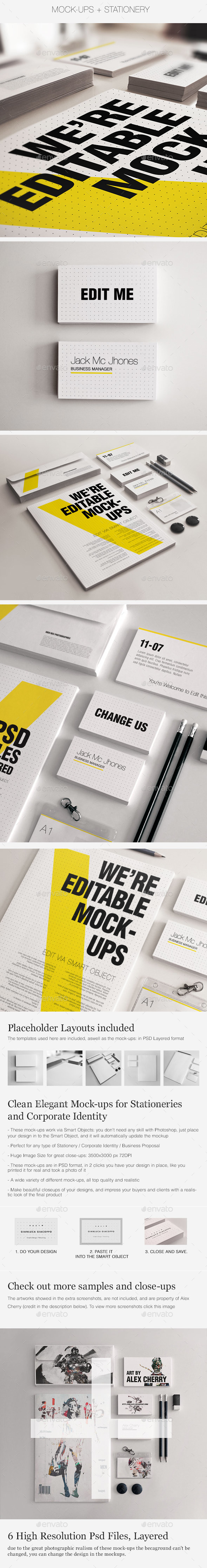 Realistic Stationery Mock-up Set 3- Corporate ID