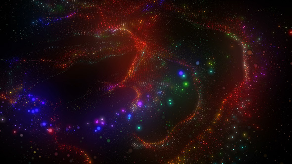 Magic Neon Particles Flow