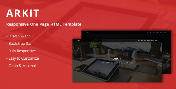 Arkit - Responsive One Page HTML Template