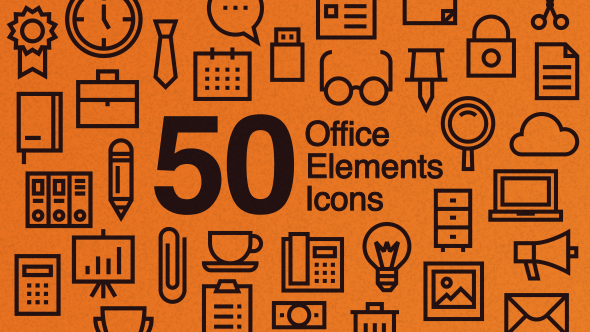 50 Office Elements Icons