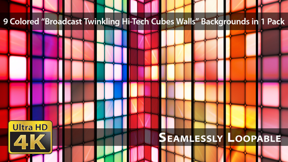 Broadcast Twinkling Hi-Tech Cubes Walls - Pack 01 alt