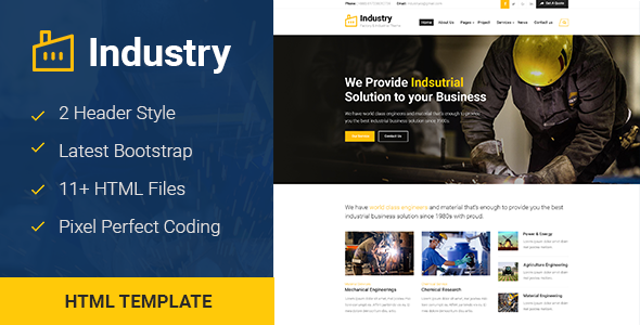 Industry - Factory & Industrial Business Template