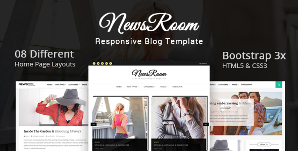 Newsroom - Responsive Blog Template