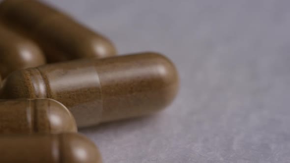 Rotating stock footage shot of vitamins and pills - VITAMINS 0130