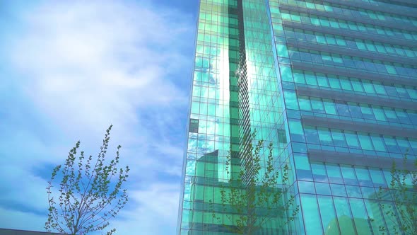 Towers Clouds,business center 4K Footage Video