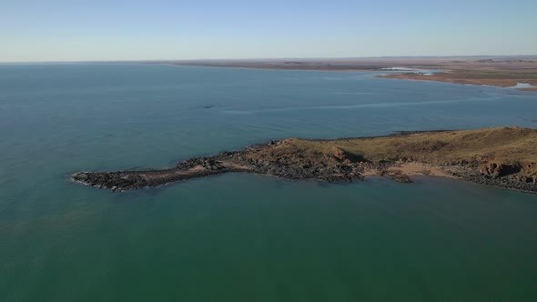 Cossack Wetlands and Coastline, Western Australia 4K Aerial Drone