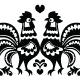 Polish Floral Folk Art long with Roosters - GraphicRiver Item for Sale