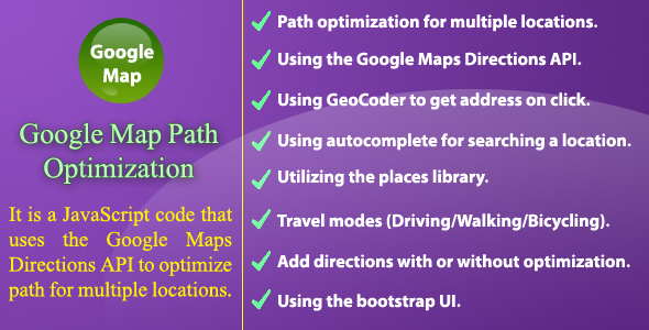 Google Map Path Optimization