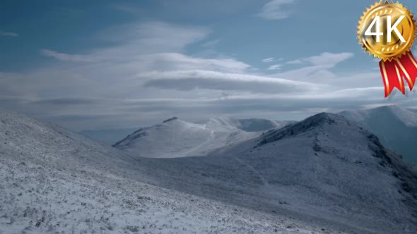 Snow on Carpathian Mountain