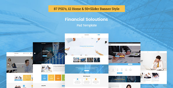 Financial Solutions - Business PSD Template