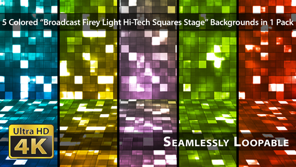 Broadcast Firey Light Hi-Tech Squares Stage - Pack 01