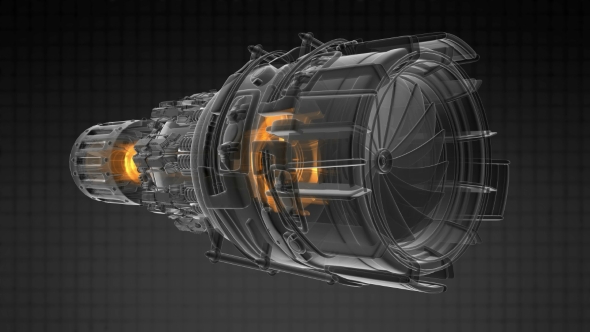 Rotate Jet Engine Turbine alt