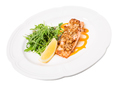 Baked salmon fillet with walnuts and arugula. - PhotoDune Item for Sale
